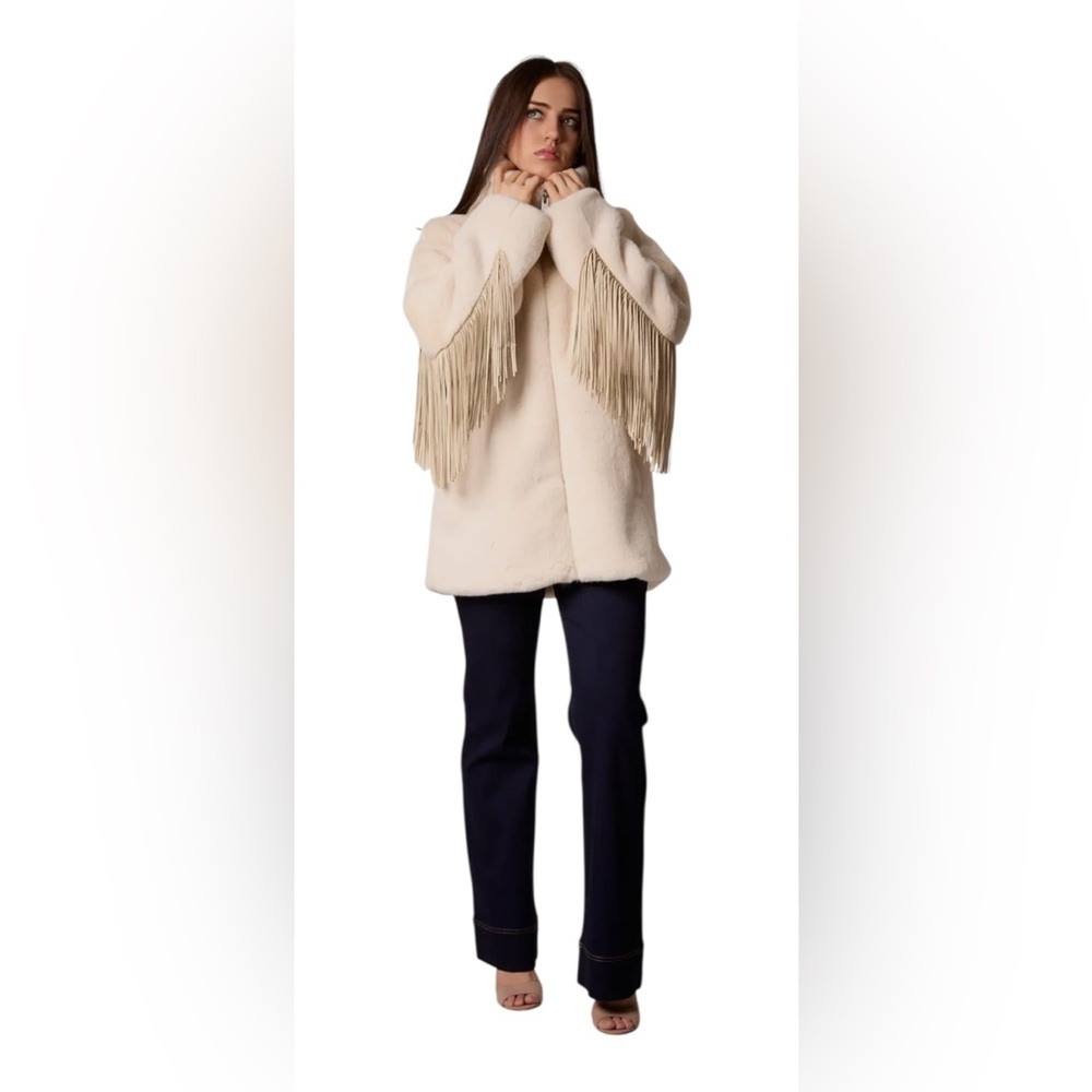 Elegant Cream Fringe Women's Bag - Picture 5 of 10